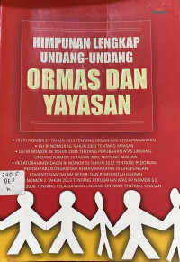 Image of Himpunan Lengkap Undang-undang Ormas Dan Yayasan